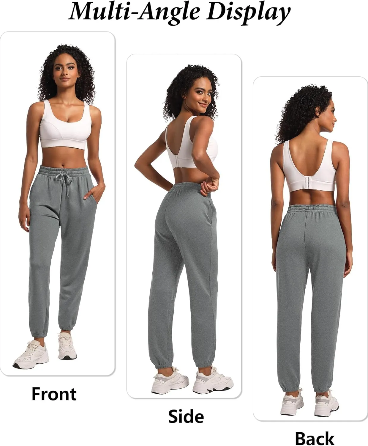 1/3 Pack Women's Fleece Lined Sweatpants Warm Baggy Workout Joggers Sweat Pants with Pockets for Winter