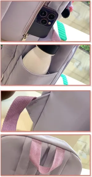 2025 Trendy Cute Bowknot Backpack for Women Laptop Daypack Y2k Preppy Aesthetic Backpack Kawaii Coquette Backpack (Pink)
