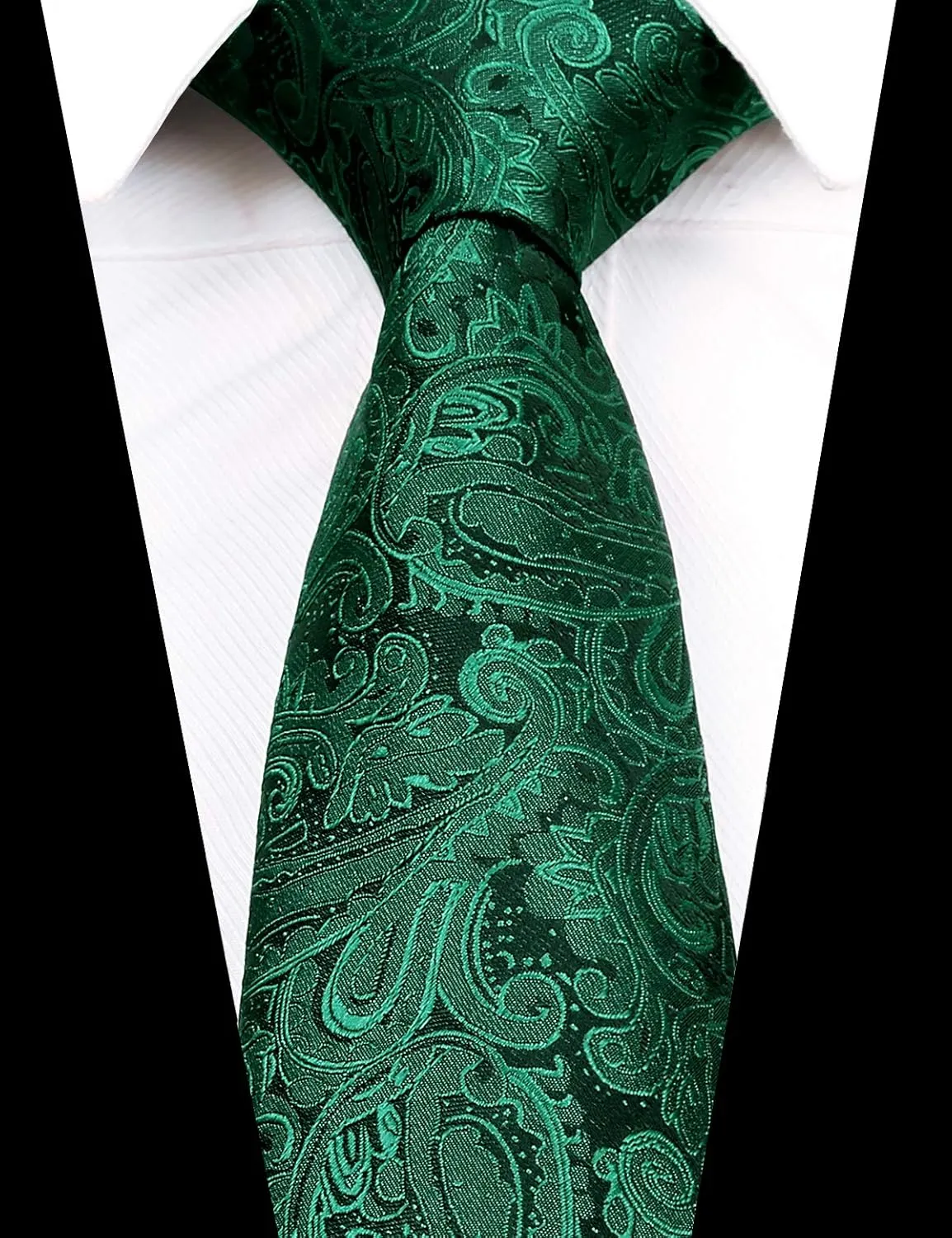 Alizeal Mens Classic 4pc Paisley Jacquard Waistcoat Suit Vest Set