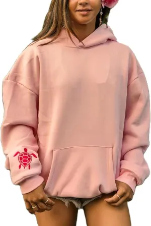 Amiblvowa Preppy Embroidery Graphic Hoodies for Teen Girl Y2K Long Sleeve Oversized Pullover Sweatshirt Top Women Cute Hooded