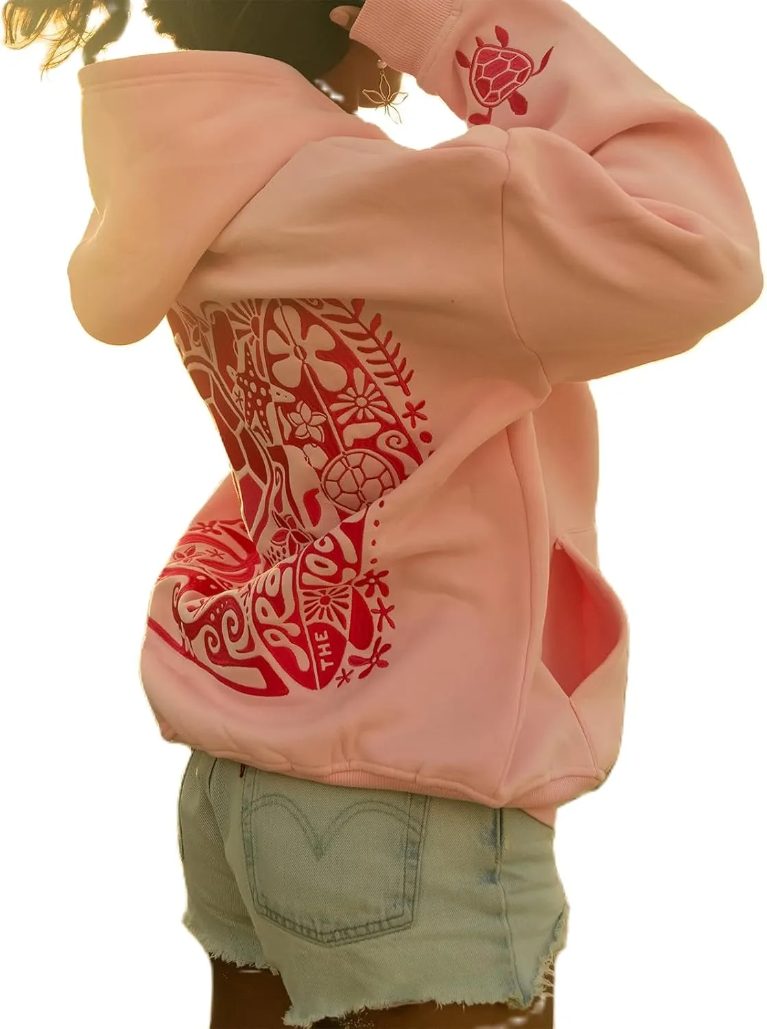Amiblvowa Preppy Embroidery Graphic Hoodies for Teen Girl Y2K Long Sleeve Oversized Pullover Sweatshirt Top Women Cute Hooded