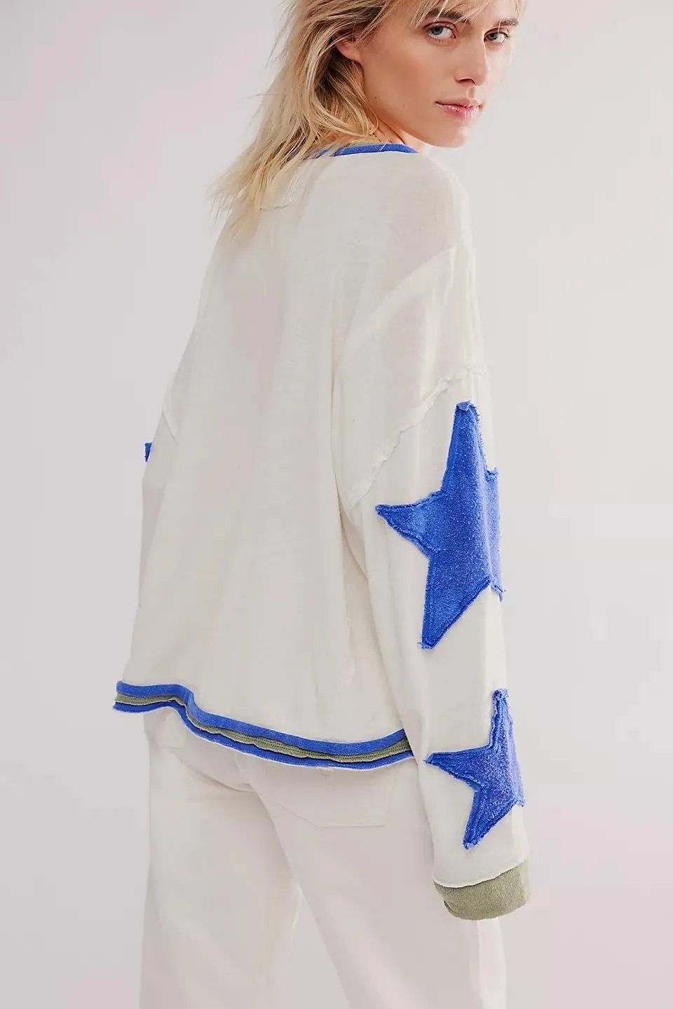 Amiblvowa Y2k Womens Vintage Graphic Crewneck Oversized Sweatshirt Long Sleeve Drop Shoulder Shirts Tops Preppy 90s Clothes