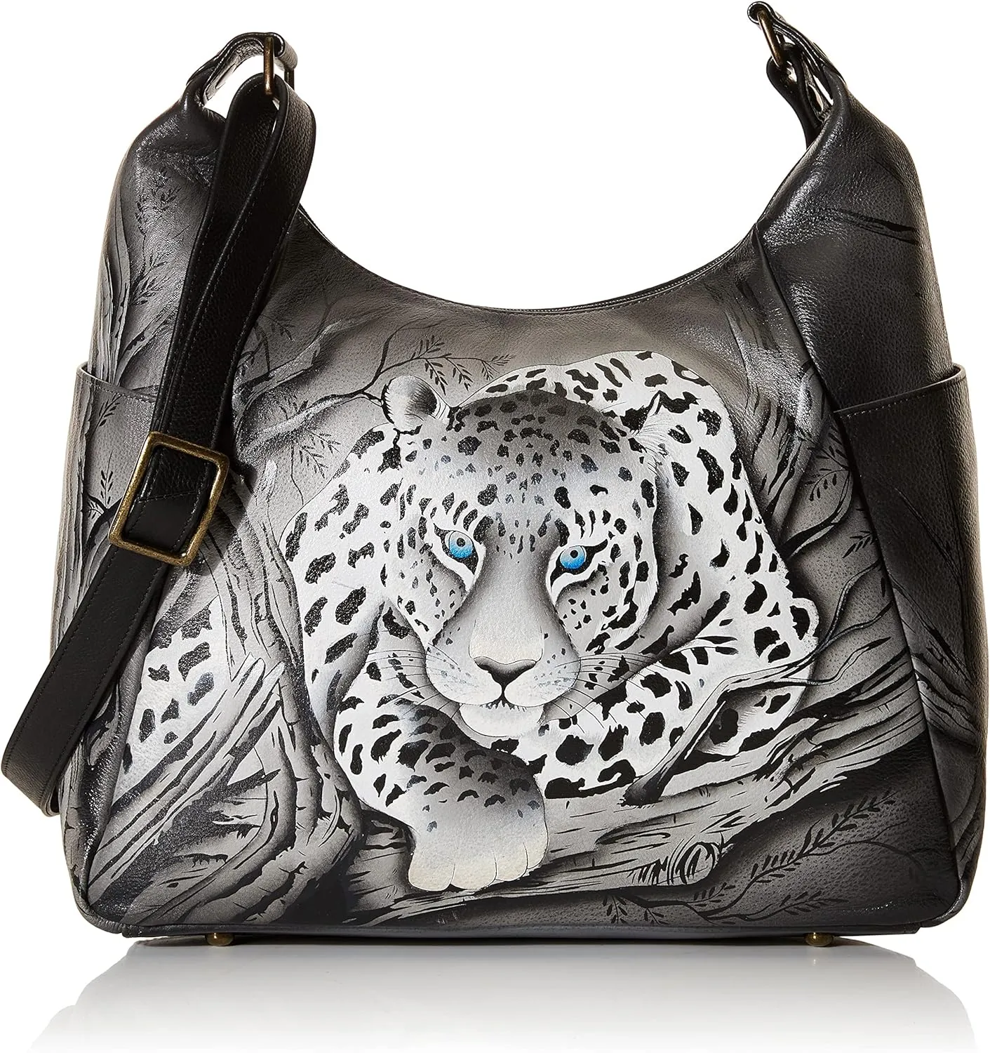 Anna By Anuschka Handpainted Large Multi Pocket Hobo
