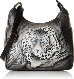 Anna By Anuschka Handpainted Large Multi Pocket Hobo