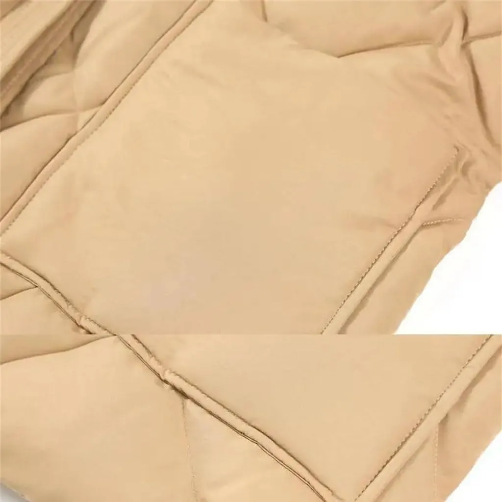 Autumn/Winter Women's Coat Lace-up Cotton-padded Office Women's Warm Pocket Coat