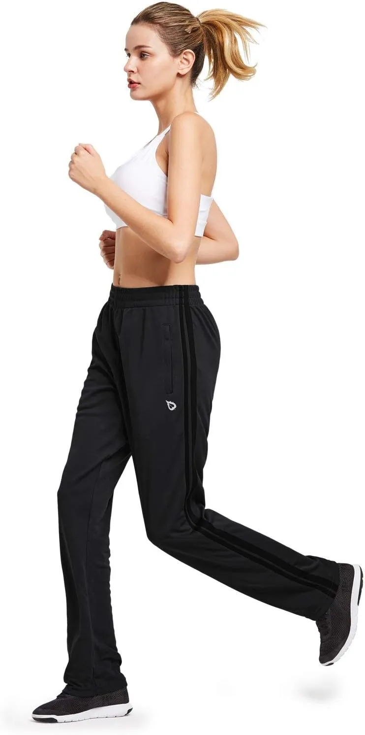 baleaf Women's Track Pants Athletic Jogging Sweatpants Zipper Pockets Warm-Up Sports Running Pants