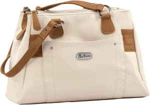 B.AmiciTM Nicole RFID Greenwich Multi Pocket Leather Satchel