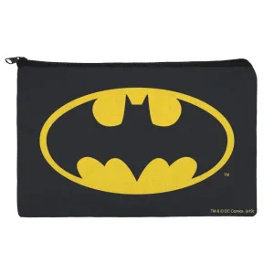 Batman Classic Bat Shield Logo Makeup Cosmetic Bag Organizer Pouch