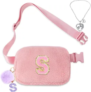 Belt Bag Fanny Pack for Girls - Women Initial Crossbody Bag for Birthday Gifts for 5 6 7 8 9 10 11 12 13 Year Old S