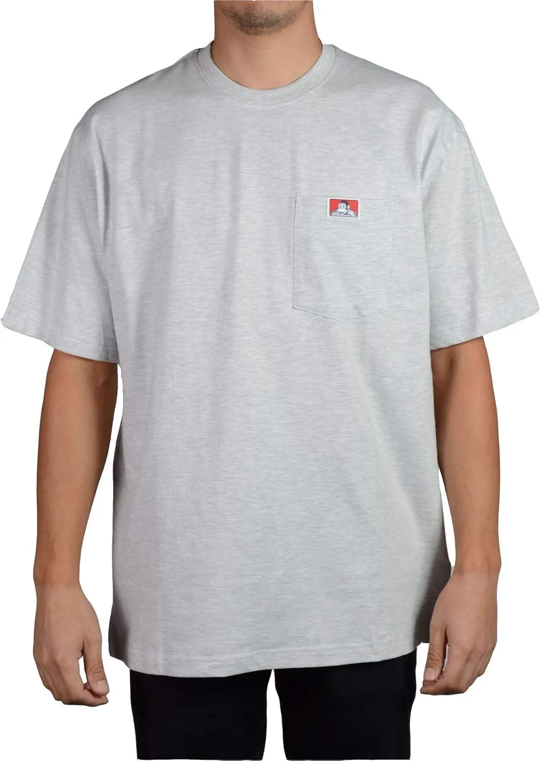 Ben Davis Men's Classic Label Short Sleeve Heavy Duty T-Shirt