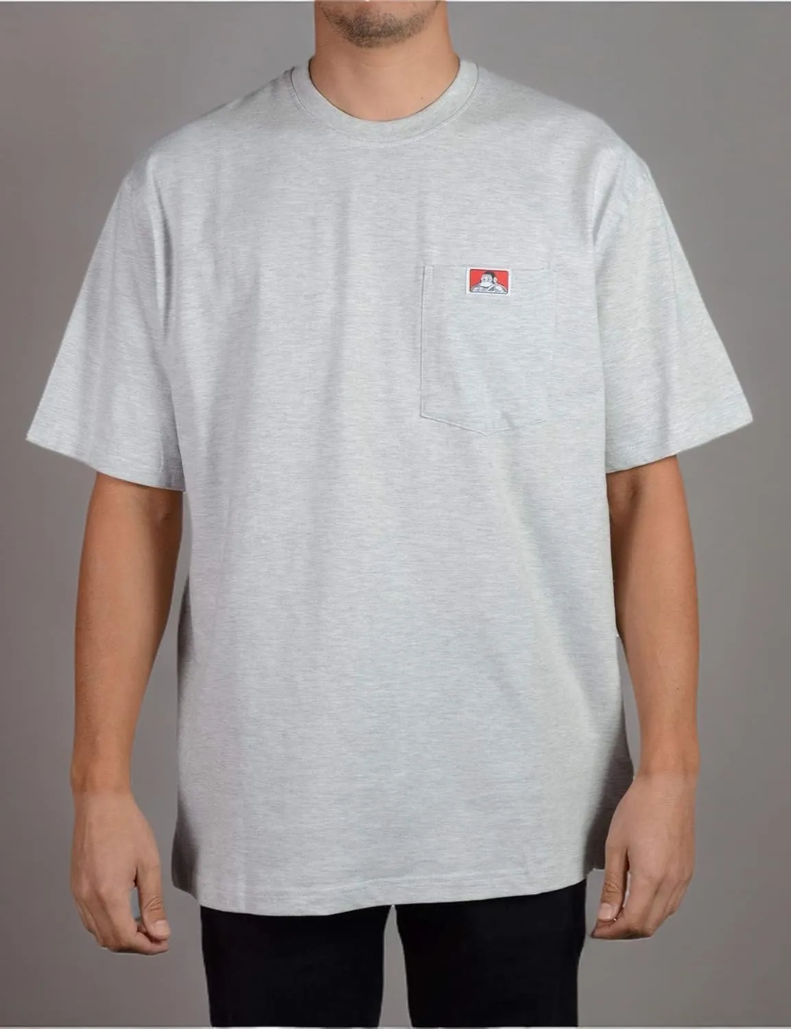 Ben Davis Men's Classic Label Short Sleeve Heavy Duty T-Shirt