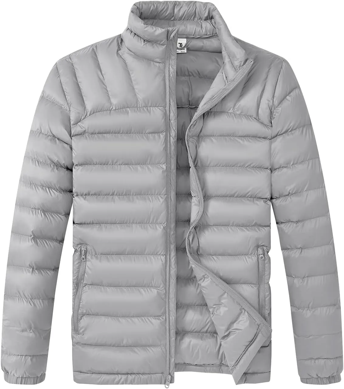 BGOWATU Men's Lightweight Packable Puffer Jacket Warm Winter Jacket for Men Down Alternative Puffy Coat