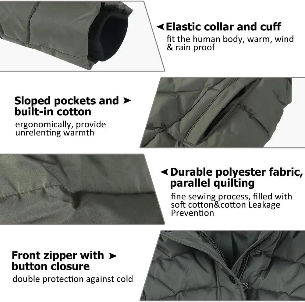 BINACL Women's Winter Warm Thicken Long Outwear Pockets Coat Parka Jacket XS-3XL
