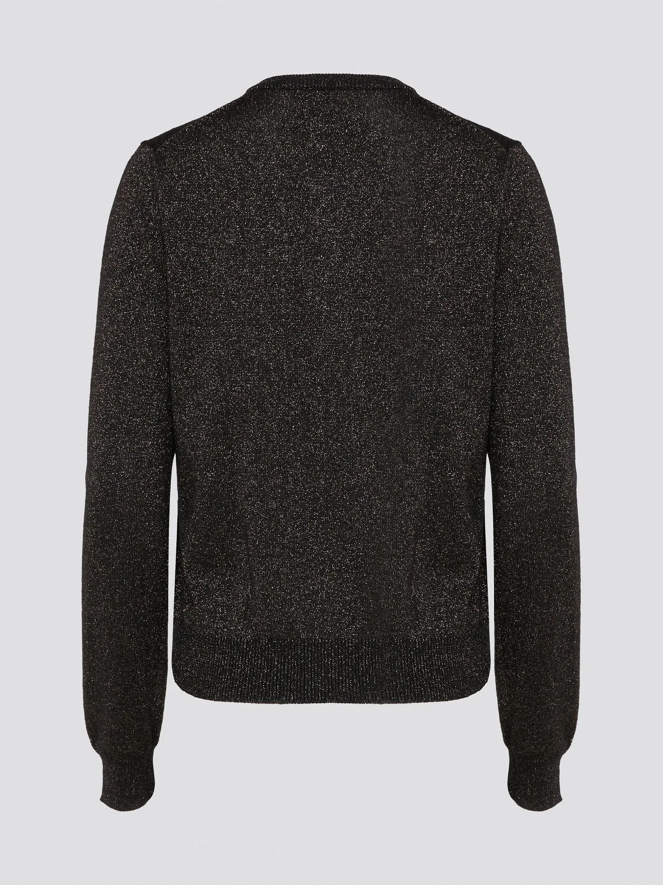 Black Glittered Button Down Cardigan