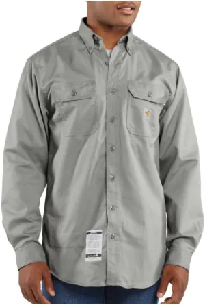 Carhartt Men's Flame Resistant Classic Twill Shirt,Gray,X-Large
