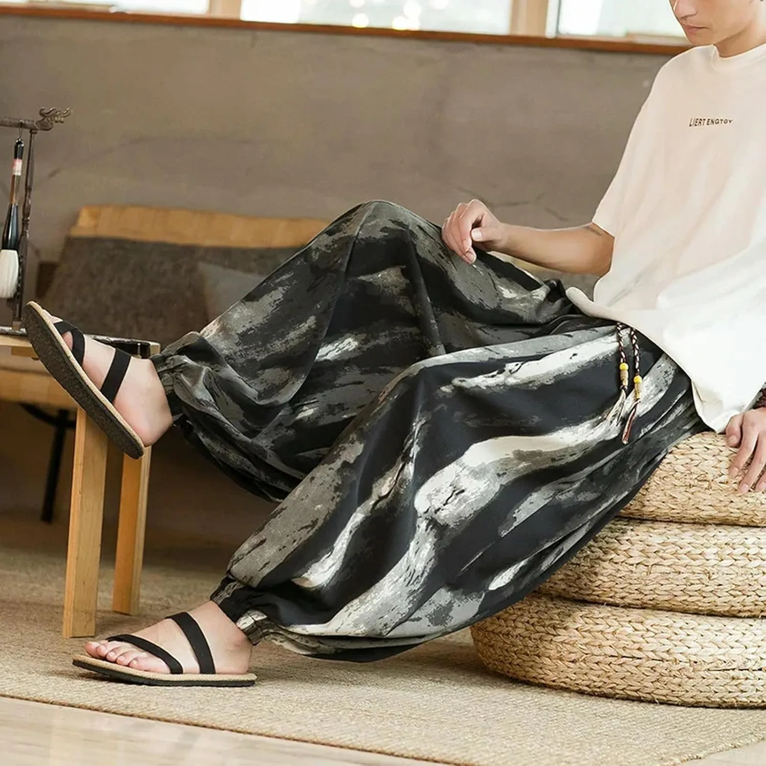 Casual Multi-Pocket Wide-Leg Pants Men's Vintage Loose Harem Pants Women Trousers Streetwear Oversize 5XL