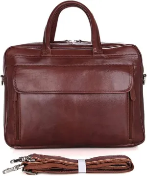 Classic Messenger Bag Vintage Leather Handbag 15inch Laptop Briefcase Crossbody Shoulder Bag