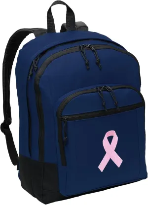 Classic Pink Ribbon Backpack Medium Pink Ribbon Backpack Laptop Sleeve