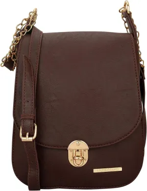 Cocoa Women Sling Bag Brown Multi Pocket Designer Satchel