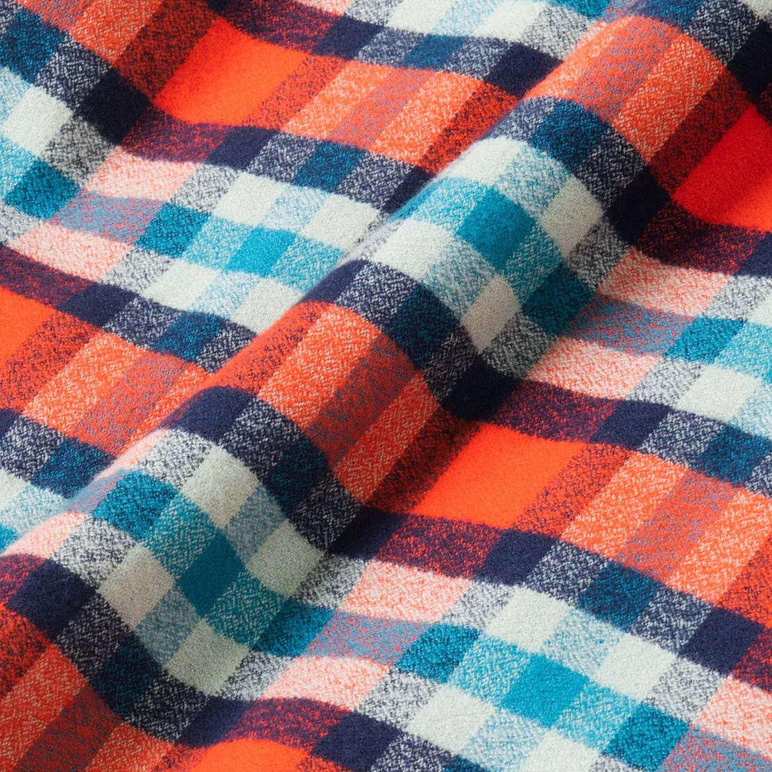 College Days Long Sleeve Plaid Shirt - Blue Red Mix