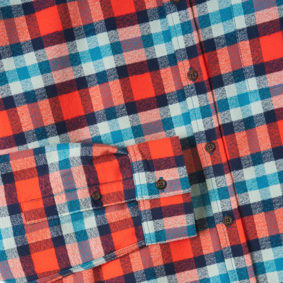 College Days Long Sleeve Plaid Shirt - Blue Red Mix