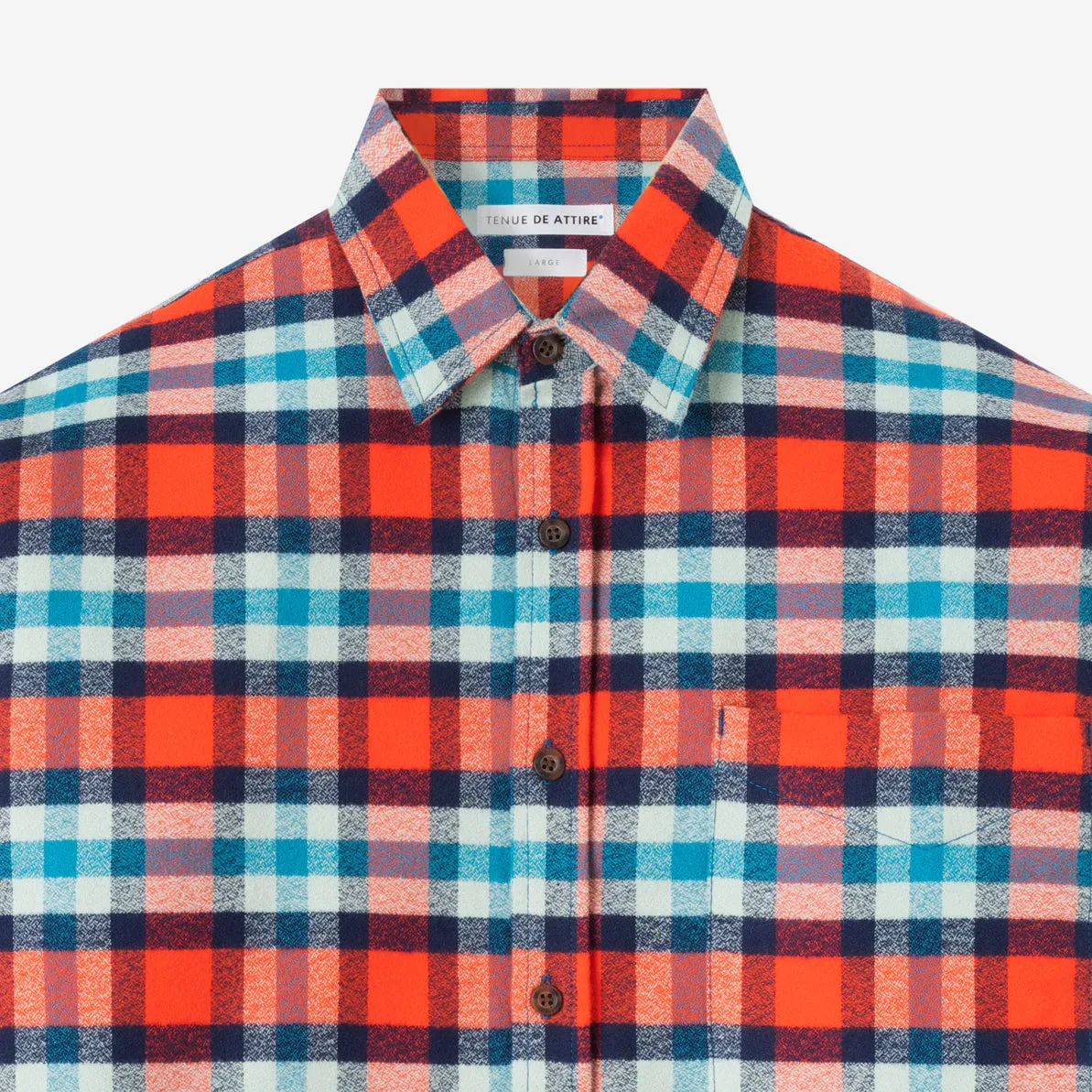 College Days Long Sleeve Plaid Shirt - Blue Red Mix