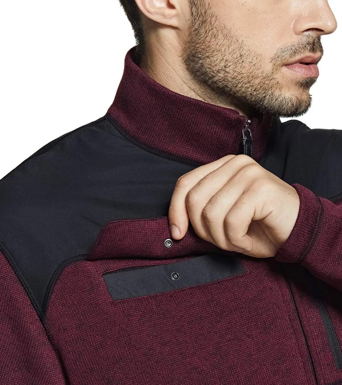 CQR Men's Thermal Fleece Half Zip Pullover, Winter Outdoor Warm Sweater, Lightweight Long Sleeve Sweatshirt