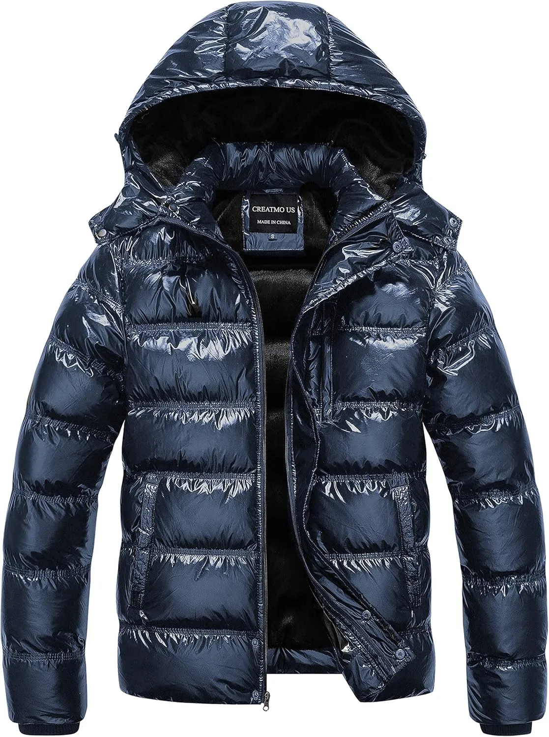 CREATMO US Men's Puffer Jacket Waterproof Winter Parka jacket Warm Thicken Ski Coat