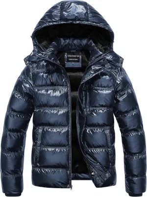 CREATMO US Men's Puffer Jacket Waterproof Winter Parka jacket Warm Thicken Ski Coat