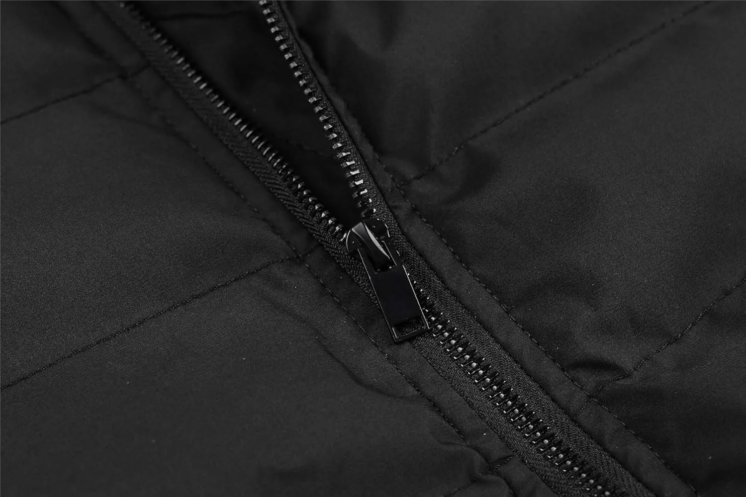Cresay Men's Warm Winter Quilted Bomber Zip Jacket Coat Padded Cotton Thick Outwear