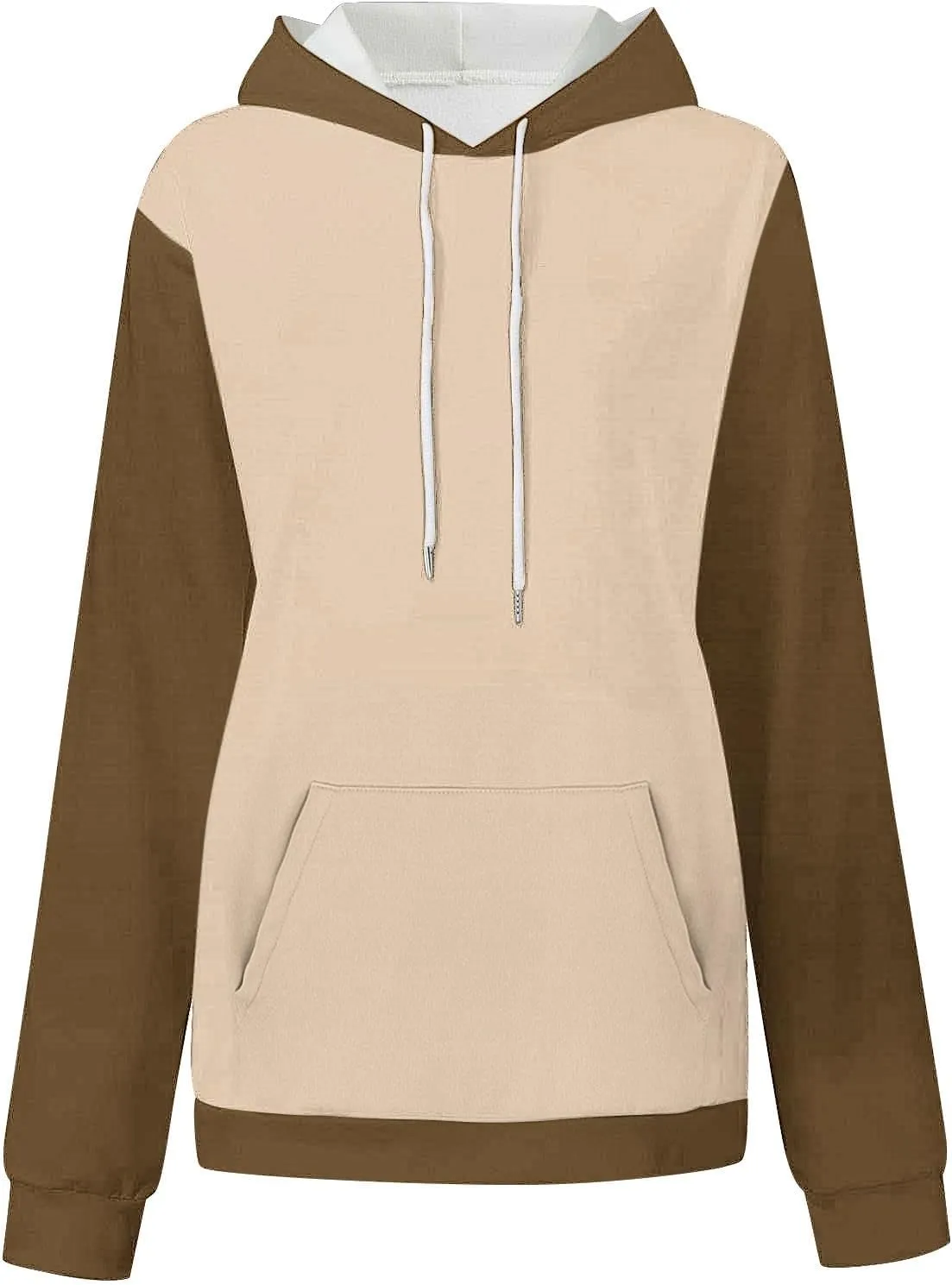 Dademeo Women's Oversized Sweatshirt Casual Long Sleeve Color Block Hooded Pullover Tops Loose Fit Sports Hoodies with Pocket