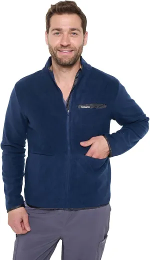 Dagacci Medical Uniform Unisex Warm Up Zip Front Fleece Scrub Jacket for Women and Men