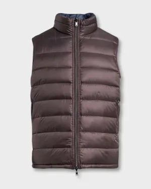 Dark Chocolate And Navy Reversible Vest
