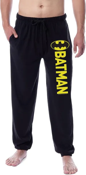 DC Comics Men's Batman Classic Bat Logo Sleep Jogger Pajama Pants