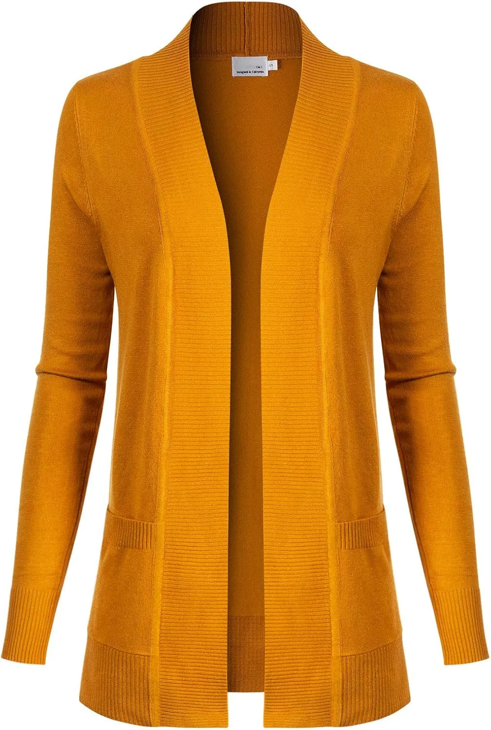 Design by Olivia Women's Open Front Long Sleeve Classic Knit Cardigan