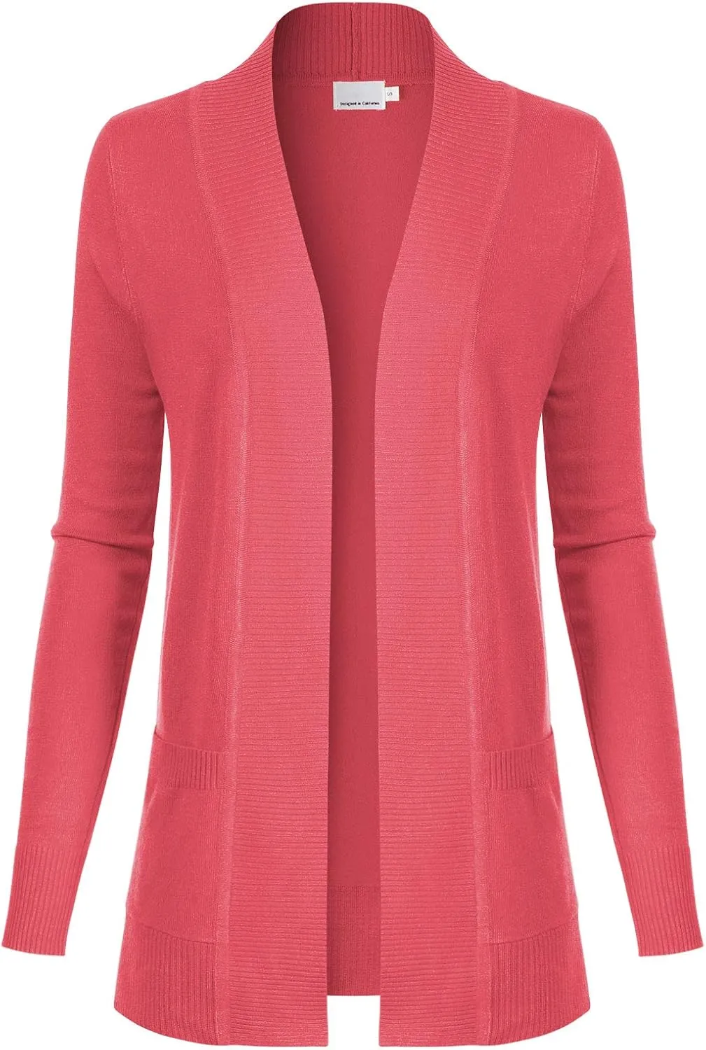 Design by Olivia Women's Open Front Long Sleeve Classic Knit Cardigan
