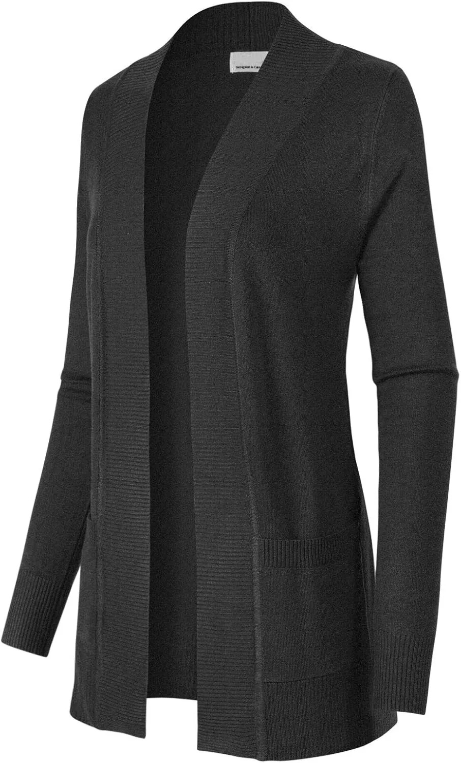 Design by Olivia Women's Open Front Long Sleeve Classic Knit Cardigan
