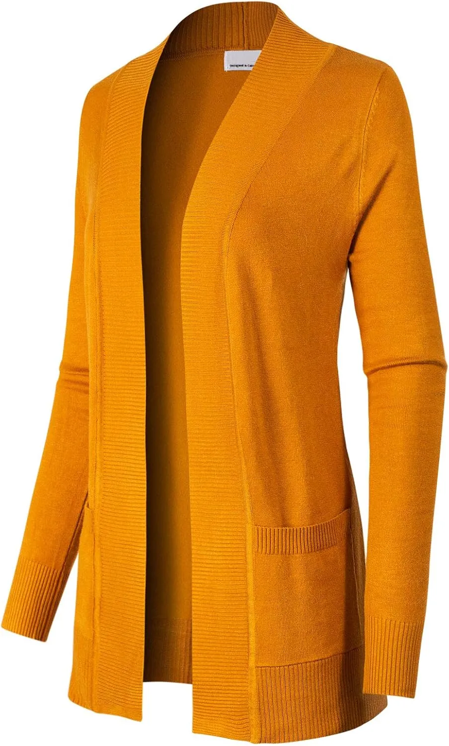 Design by Olivia Women's Open Front Long Sleeve Classic Knit Cardigan