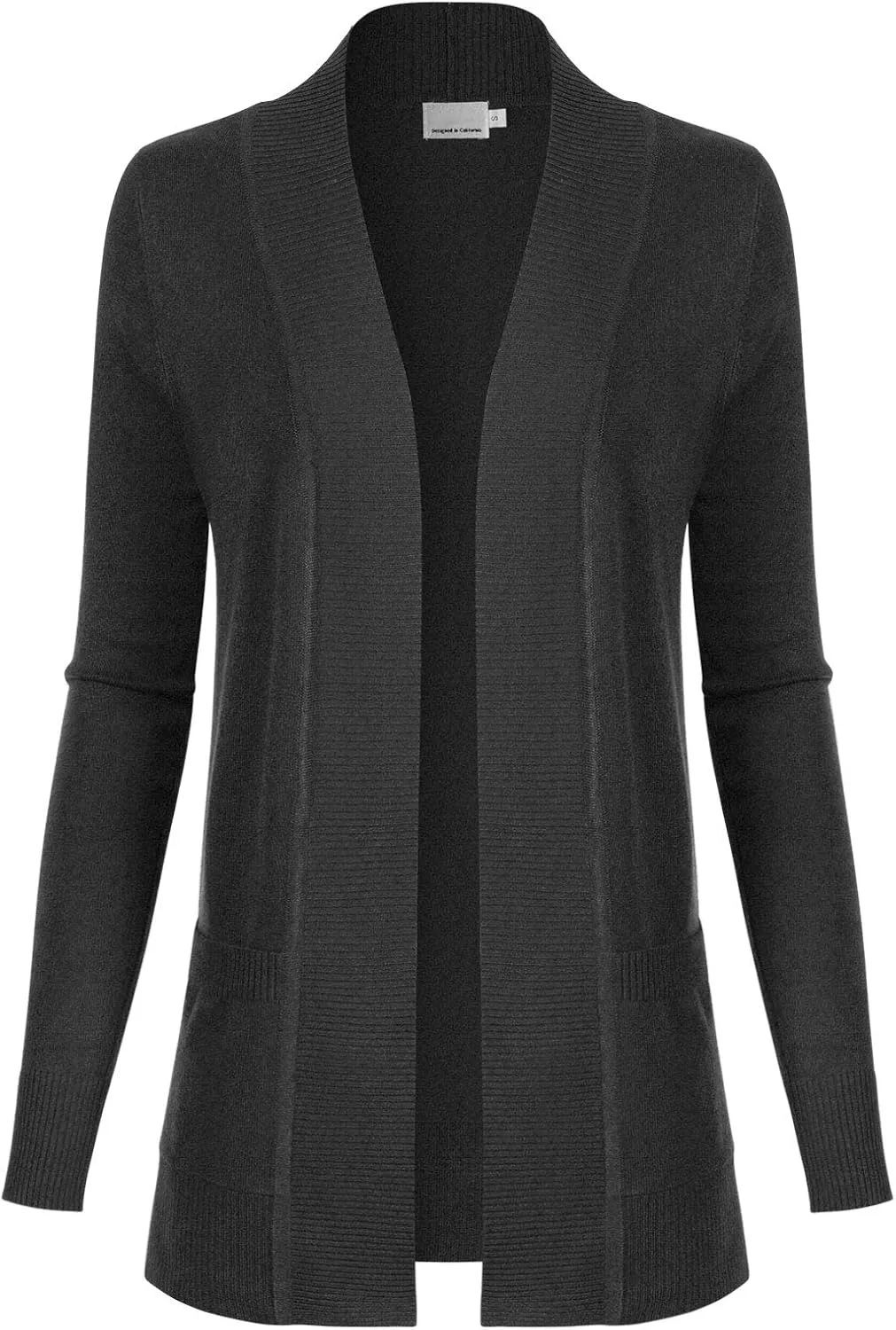 Design by Olivia Women's Open Front Long Sleeve Classic Knit Cardigan