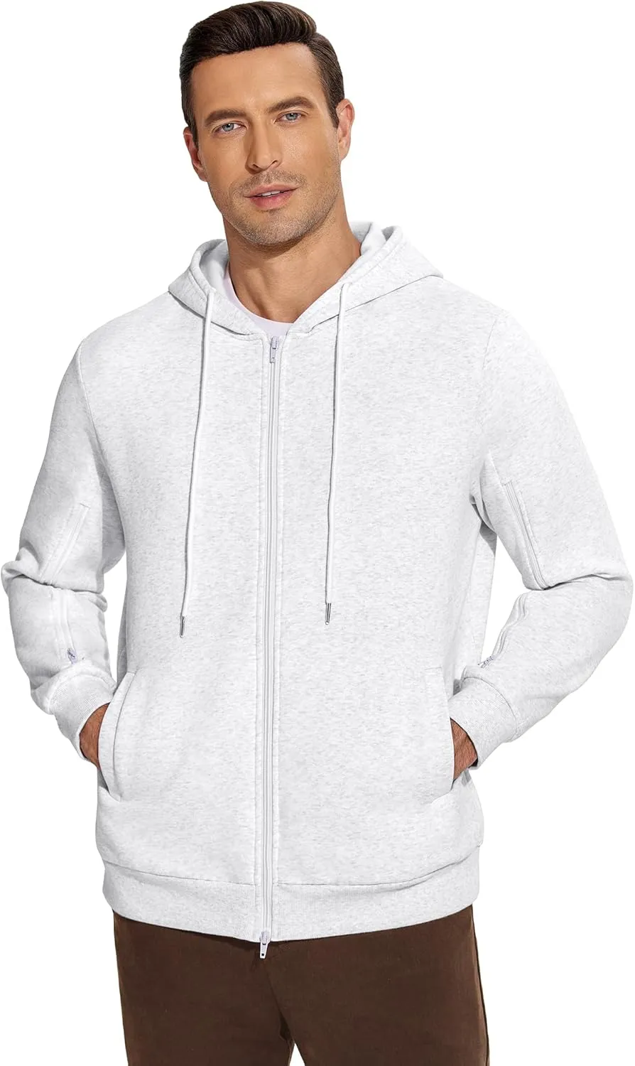 Deyeek Dialysis Sweatshirts with Arm Zipper Jacket Full-Zip Hemodialysis Cotton Warm Heavyweight Sweatshirt