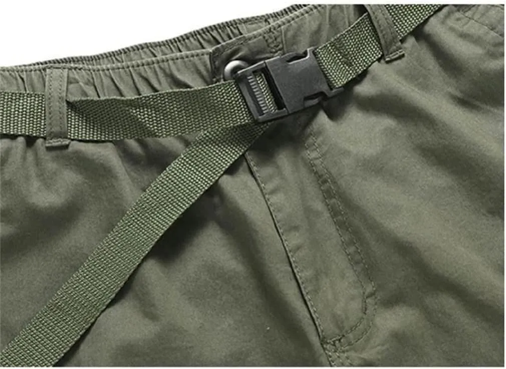 Disimlarl Men's Casual Cargo Shorts Overalls Long Length Multi Pocket Hot Breeches Pants