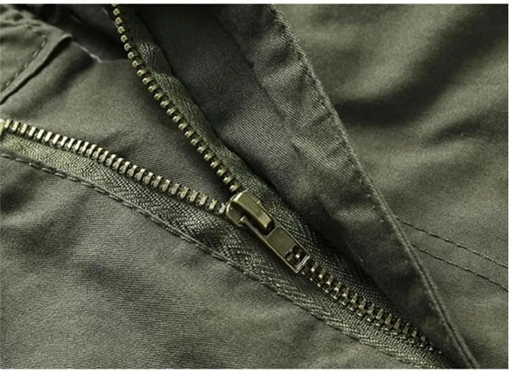 Disimlarl Men's Casual Cargo Shorts Overalls Long Length Multi Pocket Hot Breeches Pants