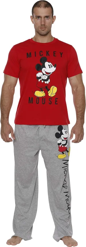 Disney Men's Classic Mickey Mouse Pajama Tee and Lounge Pant Set