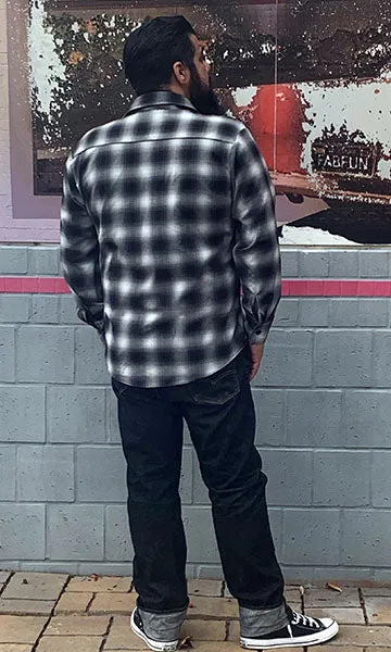 Don Muerto Long Sleeve Chevelle Shirt in Gray & Black Flannel