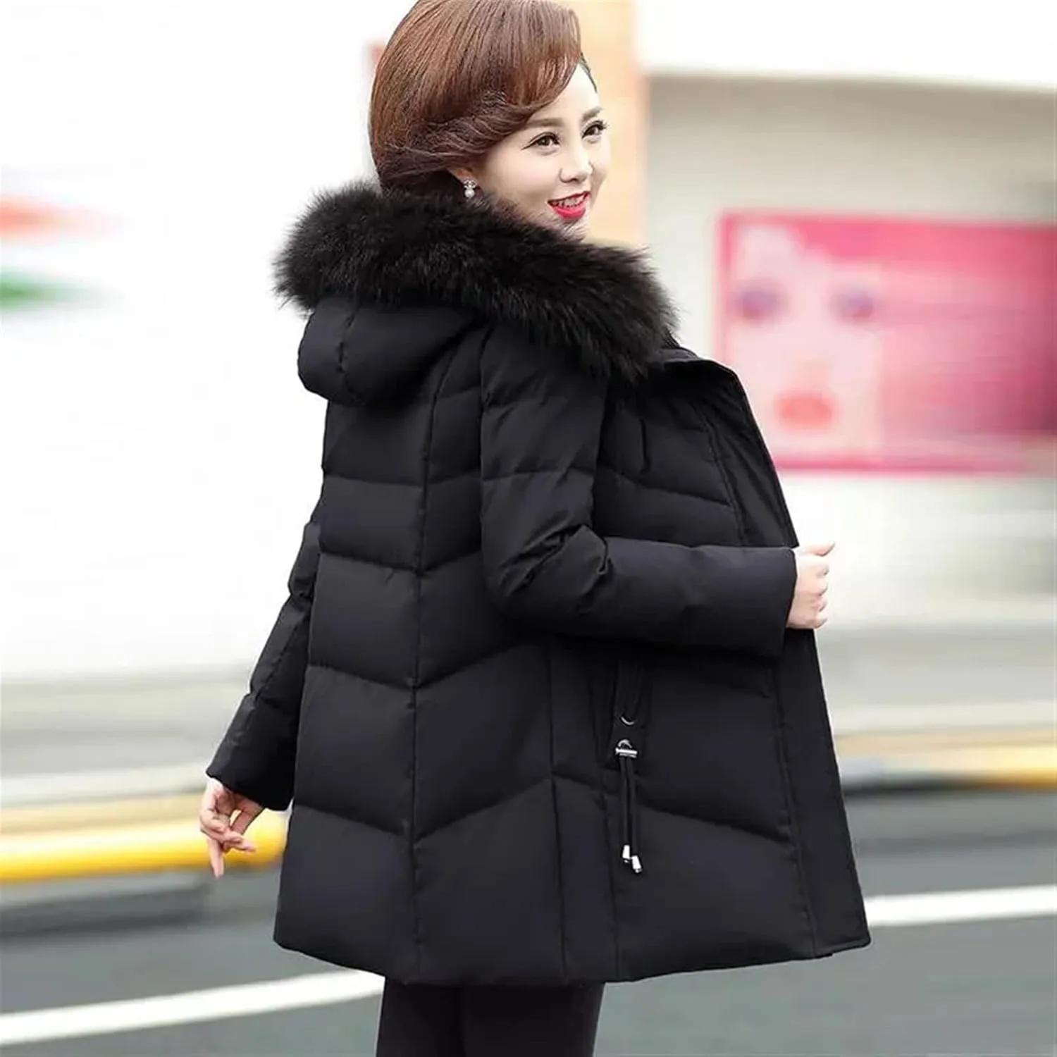 Down jacket women Winter Jacket Women Collar Hooded Overcoat Warm Thick Cotton padded Women Coat Outwear