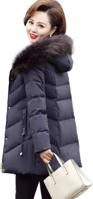 Down jacket women Winter Jacket Women Collar Hooded Overcoat Warm Thick Cotton padded Women Coat Outwear