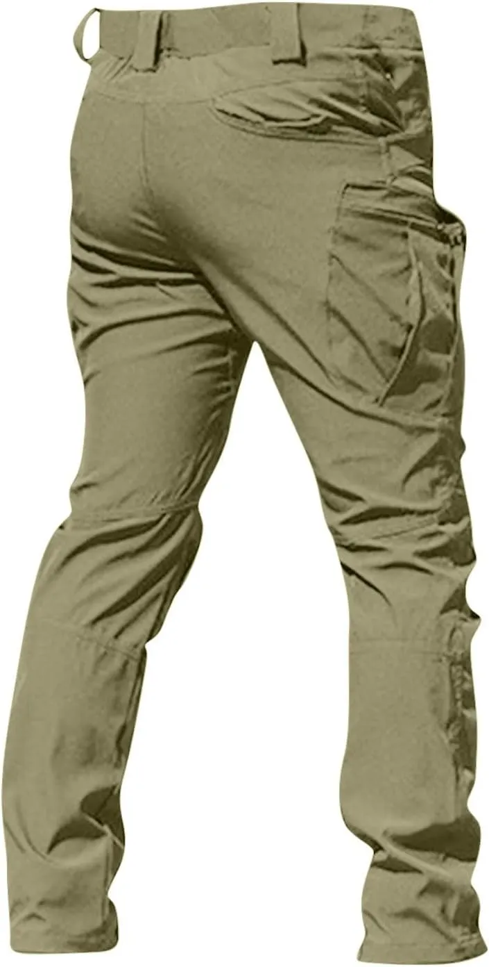 Dudubaby Plus Size Dress Pants for Mens Cargo Pants for Men City Special Service Pants Fan Ix7 Multi Pocket Overalls