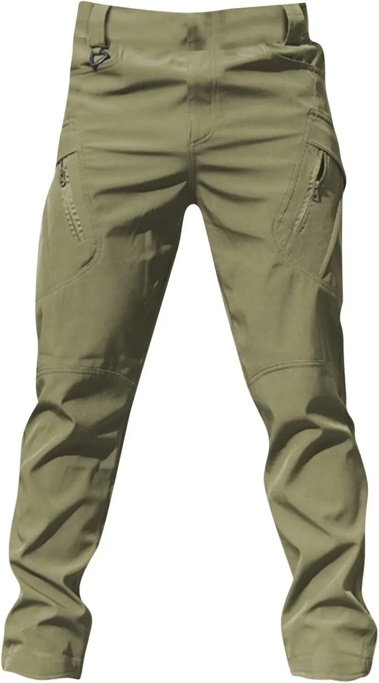Dudubaby Plus Size Dress Pants for Mens Cargo Pants for Men City Special Service Pants Fan Ix7 Multi Pocket Overalls