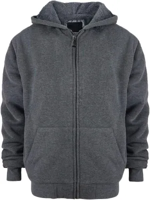 Facitisu Boys Fleece Hoodies Youth Sherpa Lined Full Zip Hooded Jacket Child Athletic Winter Warm Sweatshirts