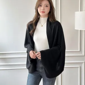 Faux Cashmere Warm DualPurpose Shawl Scarf Cardigan Women's Winter Soft Lightweight Shrug Wraps with Sleeves